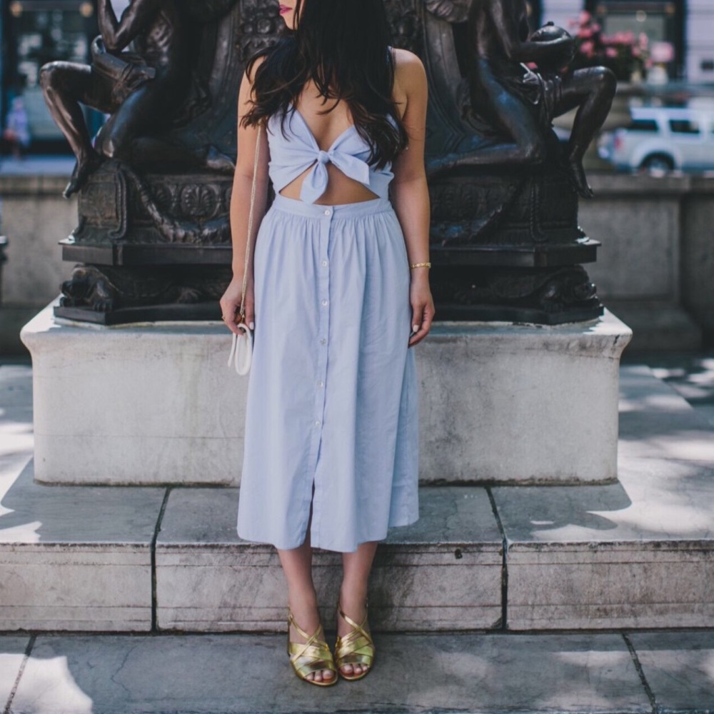 Zara front knot Dress